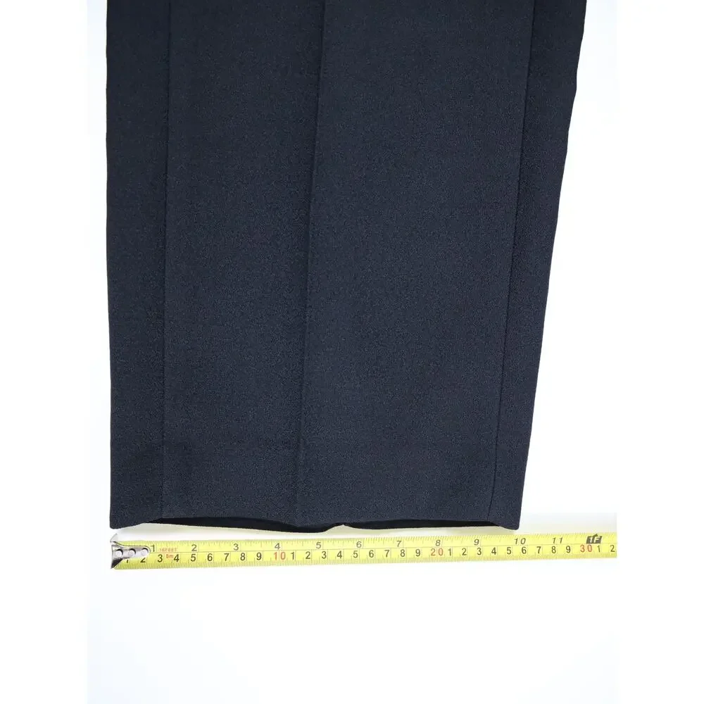 Quiet Luxury Tory Burch Black Wide Leg Tailored Trousers Pants Business Chic 6